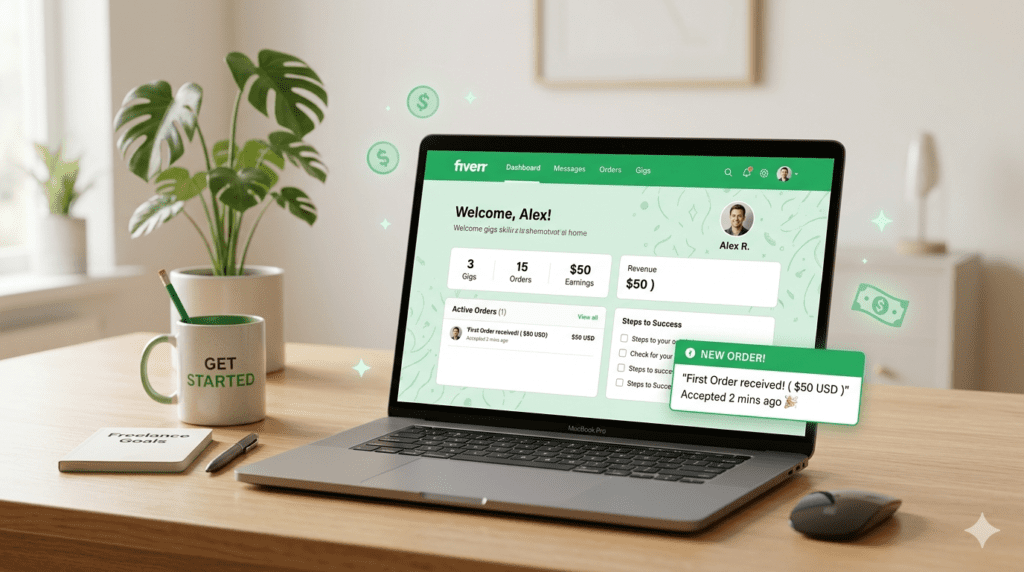 How to get your first Fiverr order without experience in 2026