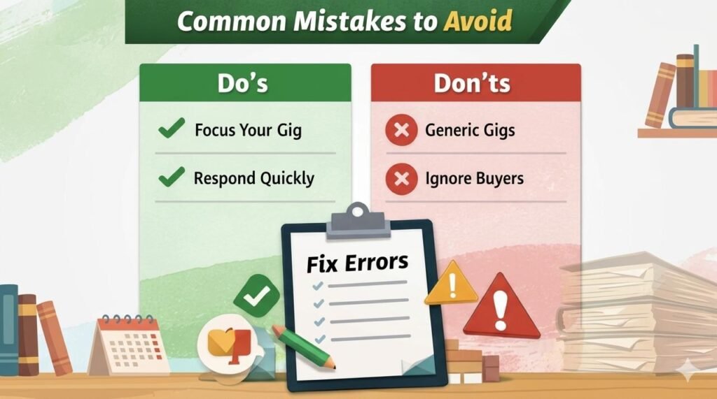 Fiverr Tips For Beginners 2026
common mistakes