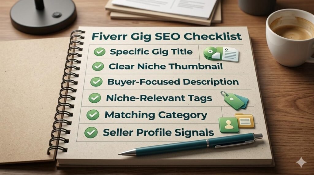Fiverr gig seo checklist for better ranking
