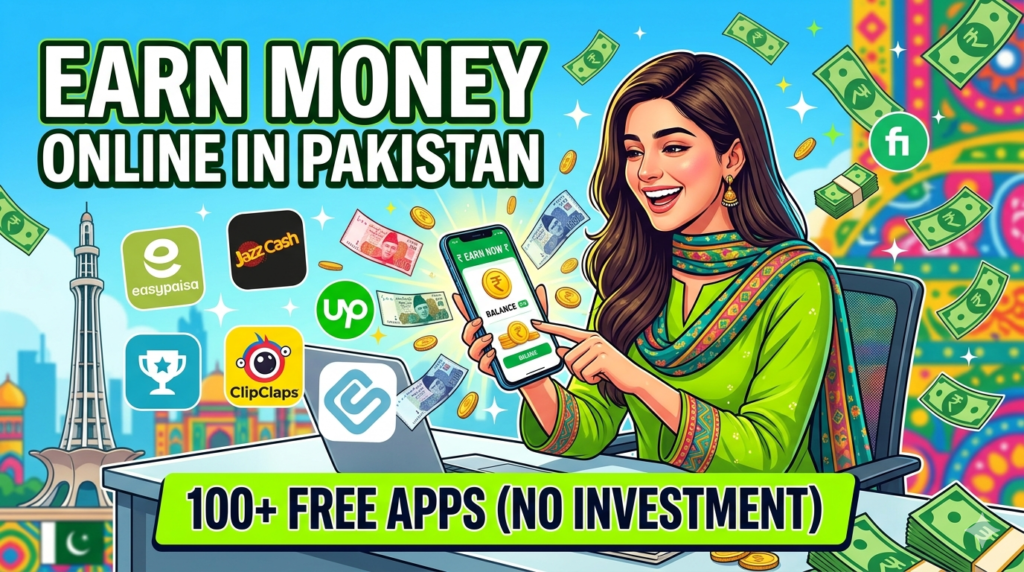 real earning apps in pakistan without investment 2026 free online earning
