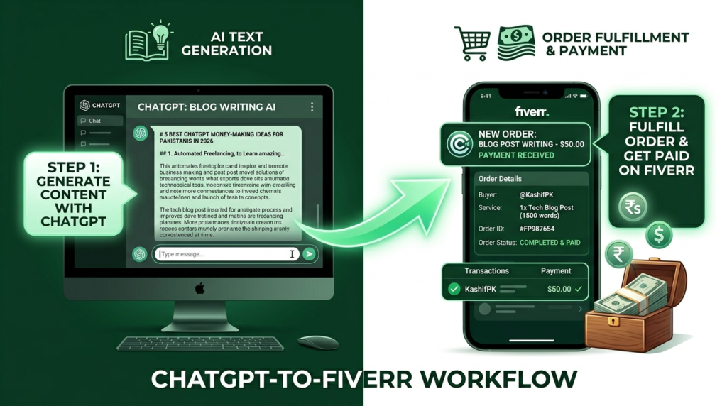 ChatGPT freelance writing workflow Fiverr Pakistan 2026