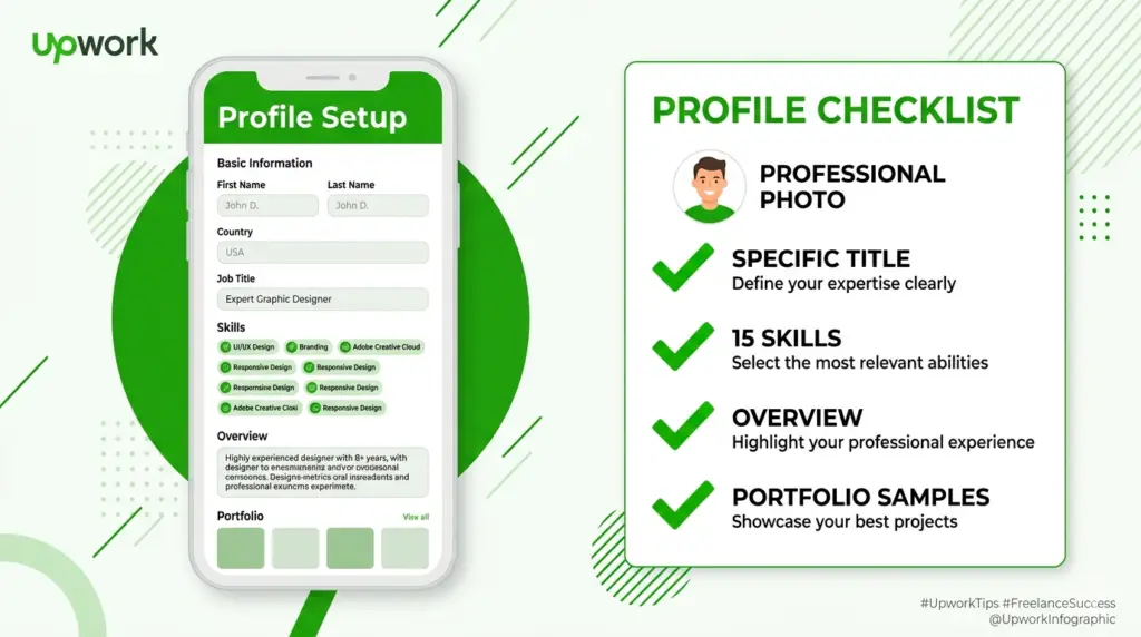 upwork profile setup checklist for beginners 2026